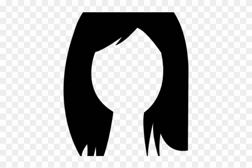 Dark Hair Clipart Transparent - Silhouette #1433690