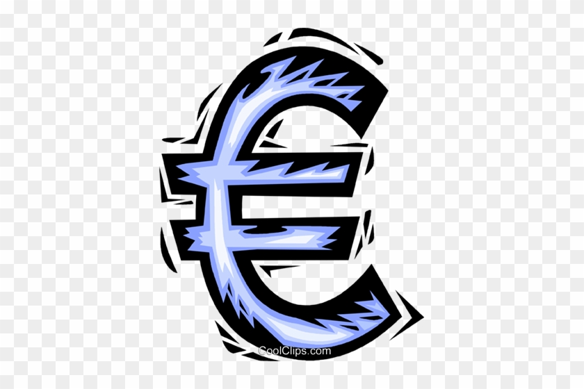 Euro Symbol Royalty Free Vector Clip Art Illustration - Euro Clipart #1433728
