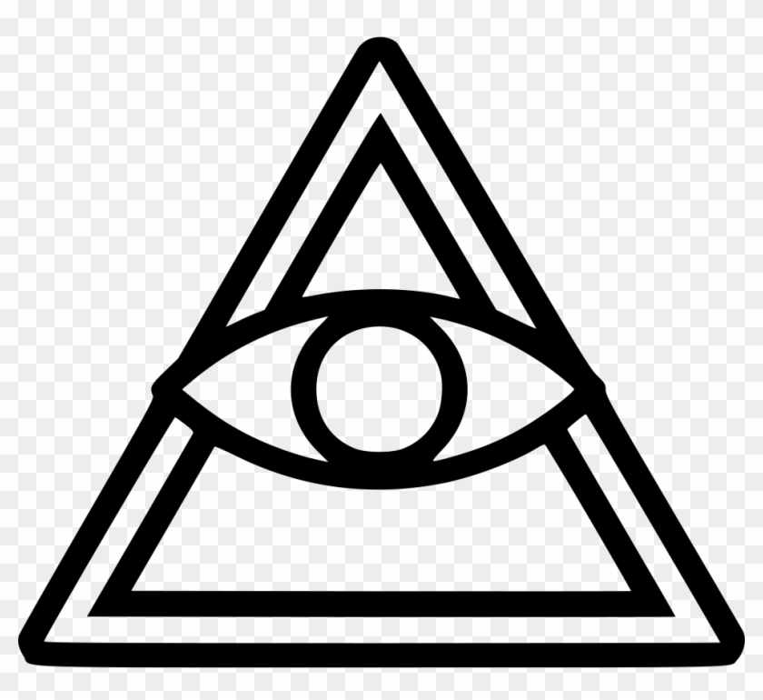 All Seeing Eye Svg Png Icon Free - Triangle Eye Symbol Outline - Free