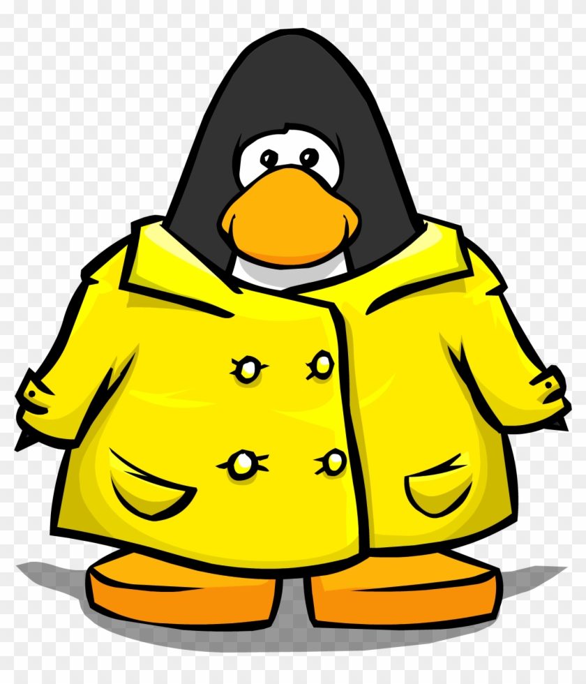 Coat Clipart Impermeable - Cartoon Character With Yellow Raincoat #1433824