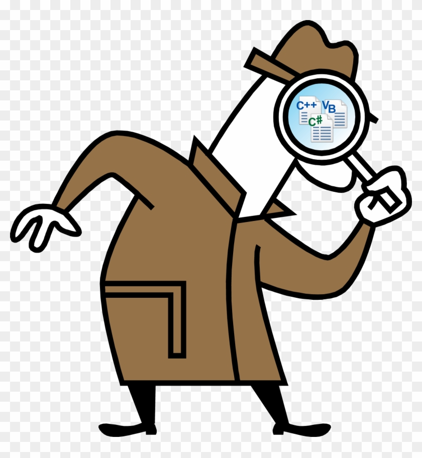 Microsoft Research - Cartoon Detective With Magnifying Glass #222439