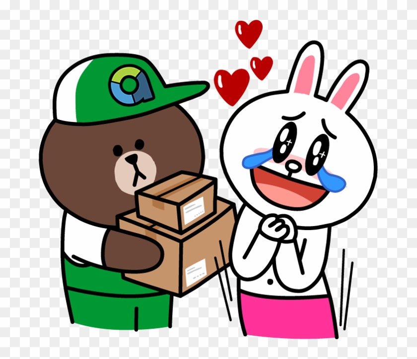 Acommerce Delivery Bear Line Sticker - Line Sticker Delivery #222518