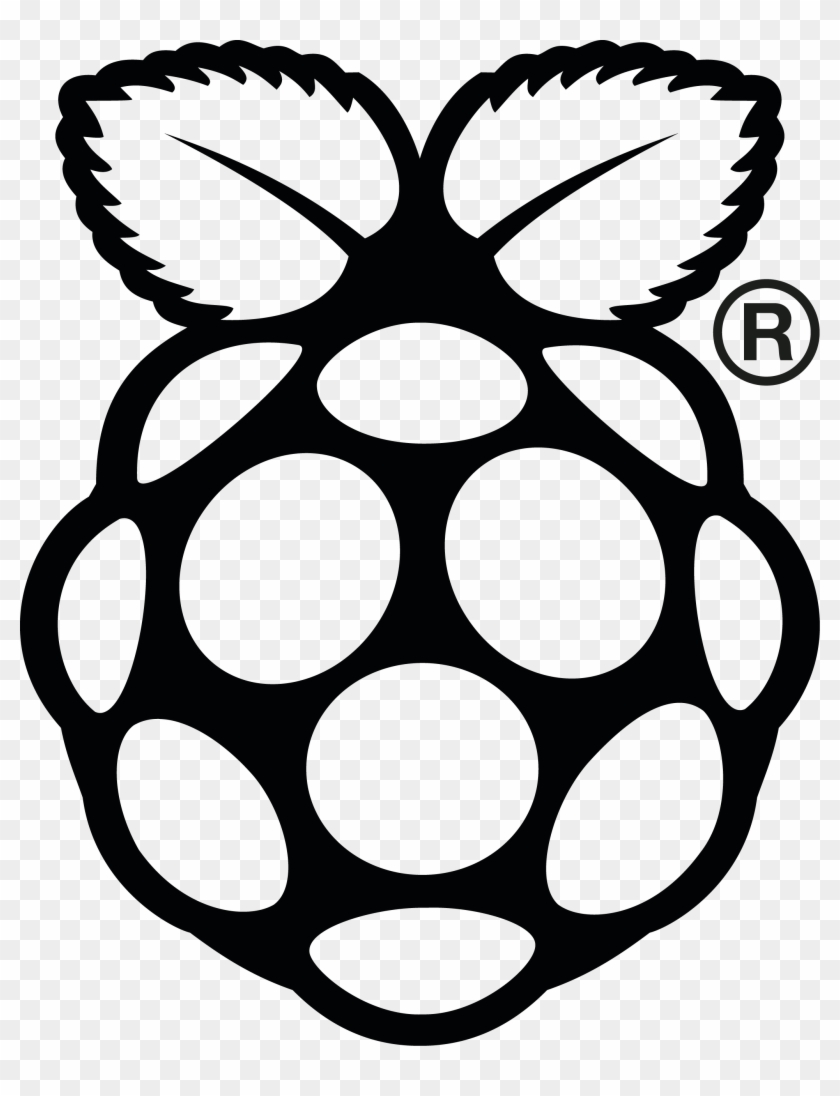 Rpi Logo Black Reg Print - Raspberry Pi 2 Logo #222610