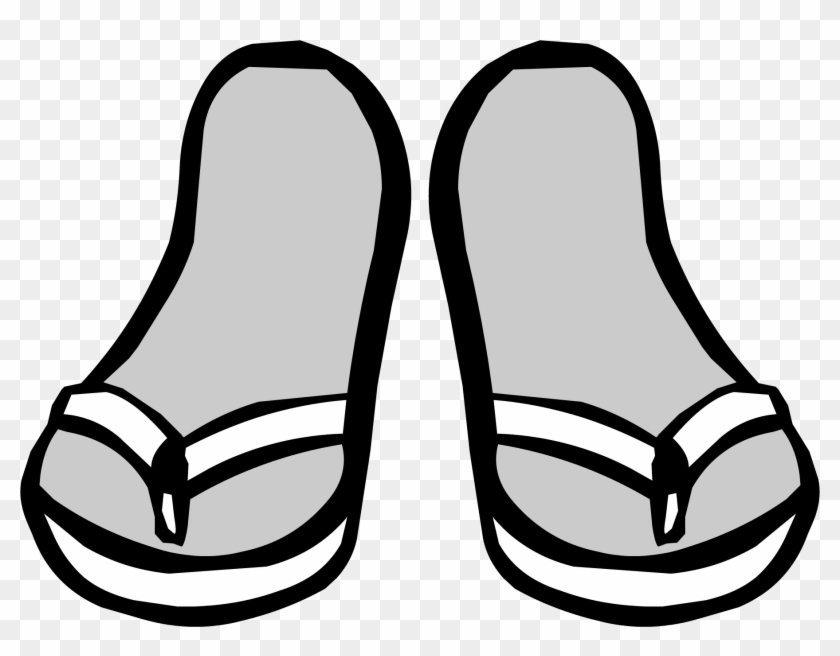 White Sandals Clothing Icon Id 6098 - Club Penguin Flip Flops #222652