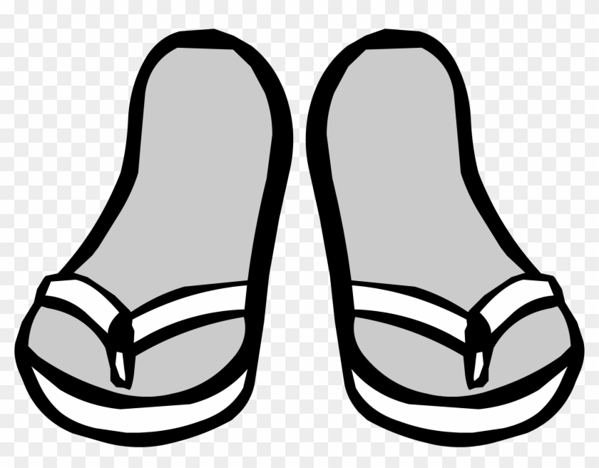 White Sandals Clothing Icon Id 6098 - Club Penguin Flip Flops #222652