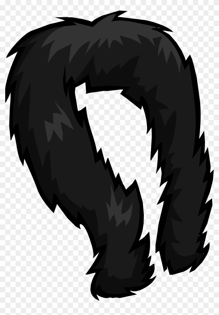 Black Feather Boa Neck Item - Club Penguin Neck Items #222662