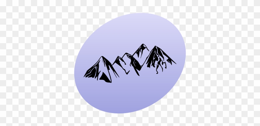P Mountain Clipart - Black And White Mountain Clip Art #222835