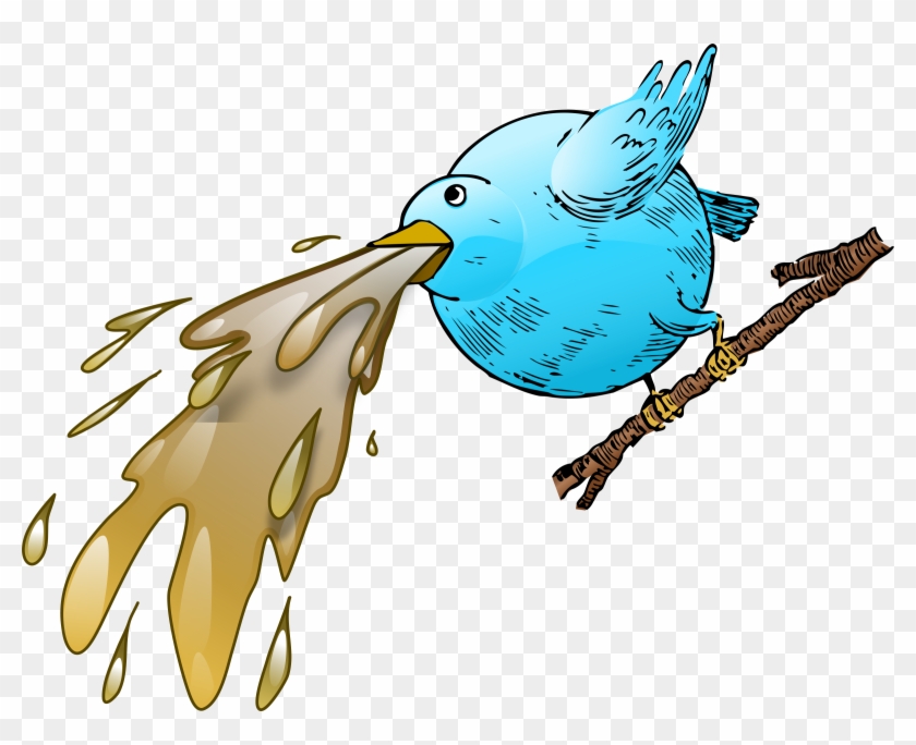 Twitter Logo Clip Art At Clker - Twitter Bird Vomiting #222976