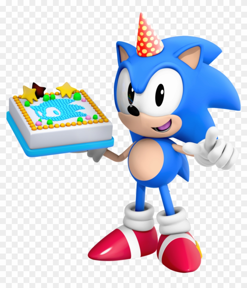 Classic Sonic Birthday Render By Nibroc-rock - Sonic The Hedgehog Birthday #223081