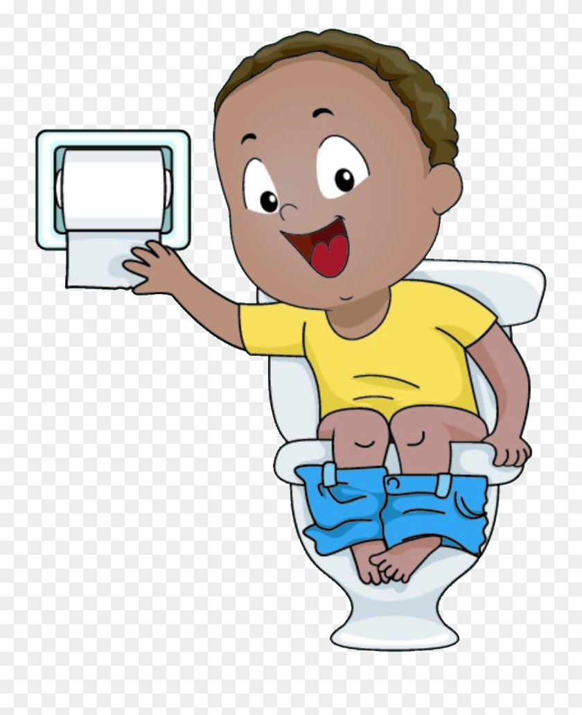 Toilet Training Clip Art - Cartoon Boy Sitting On Toilet #223151