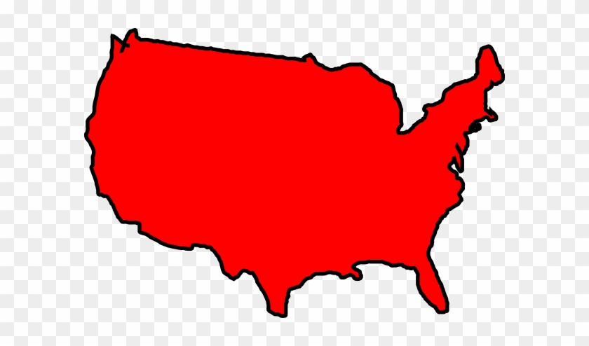 Red Usa Map Png #223486