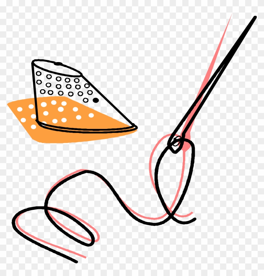 Needle, Thread And Timble Clip Art Download - Needle, Thread And Timble #223528