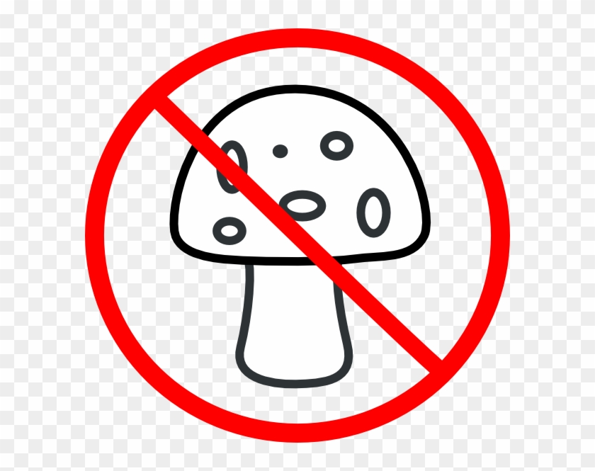 No Mushrooms Clip Art At Clker - Don T Like Mushrooms #223539