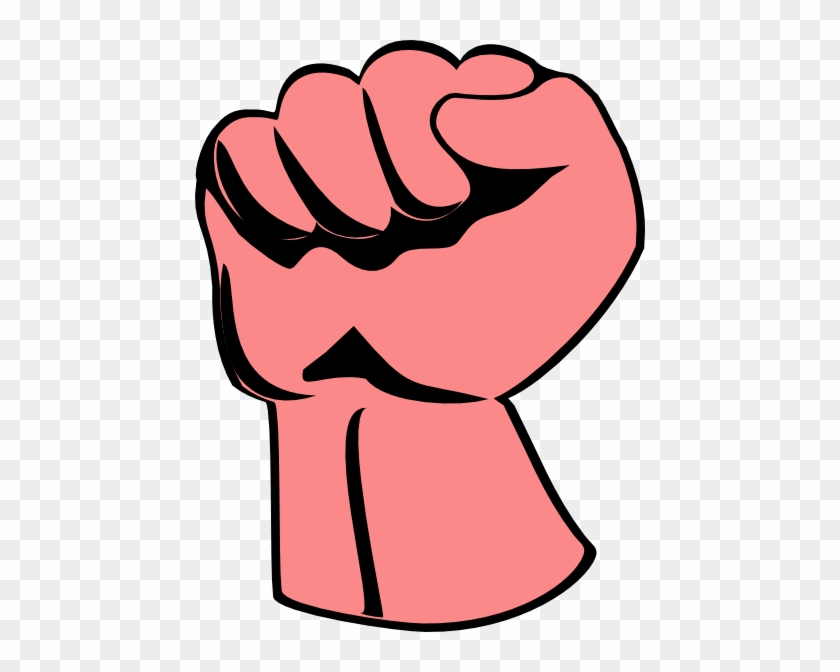 Raised Fist Clip Art - Pink Raised Fist Png Transparent #223546