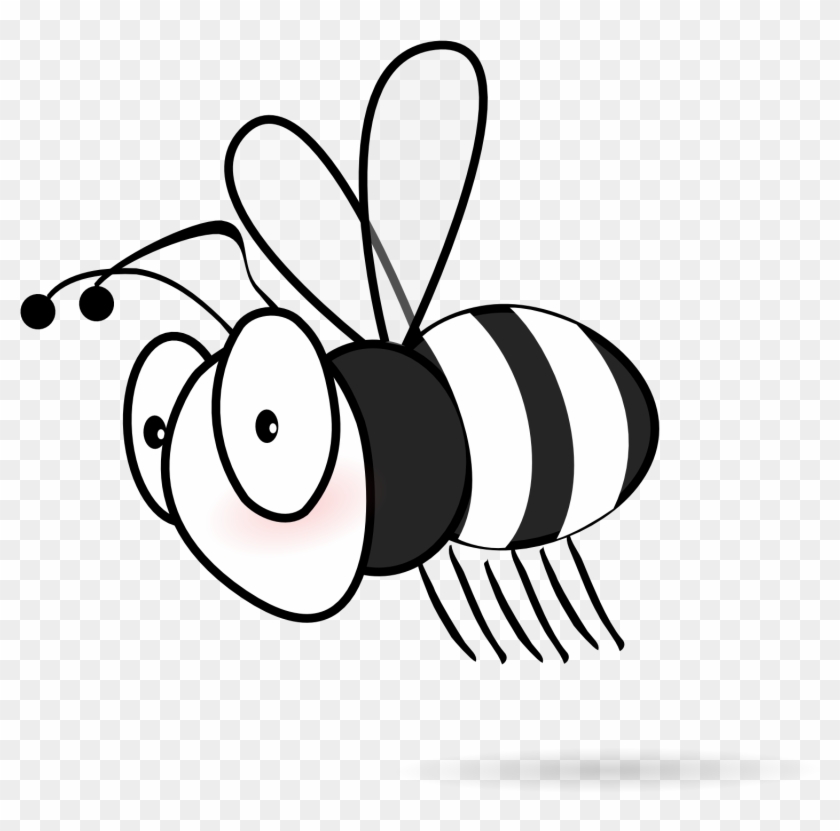 Bee 20 Black White Line Art Scalable Vector Graphics - Bee Clip Art #223630