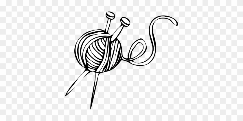 Knitting Ball Needles Yarn Knitting Knitti - Knitting Needles And Yarn Clip Art #223646