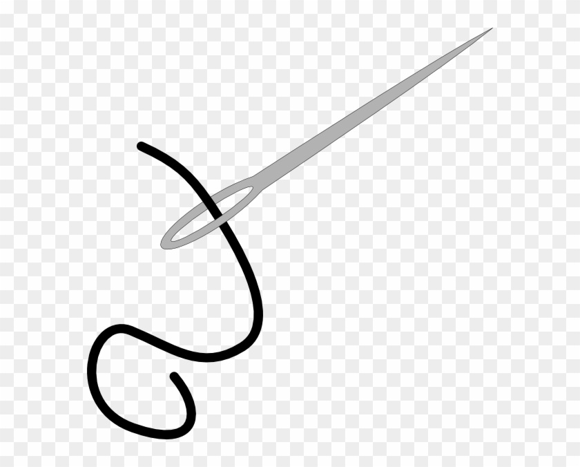 Needle Plain Clip Art - Sewing Needle Coloring Page #223671