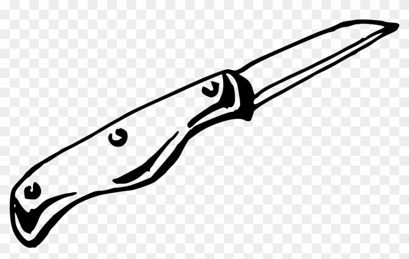 Knife Drawing Png - Black And White Image Of Knife #223694