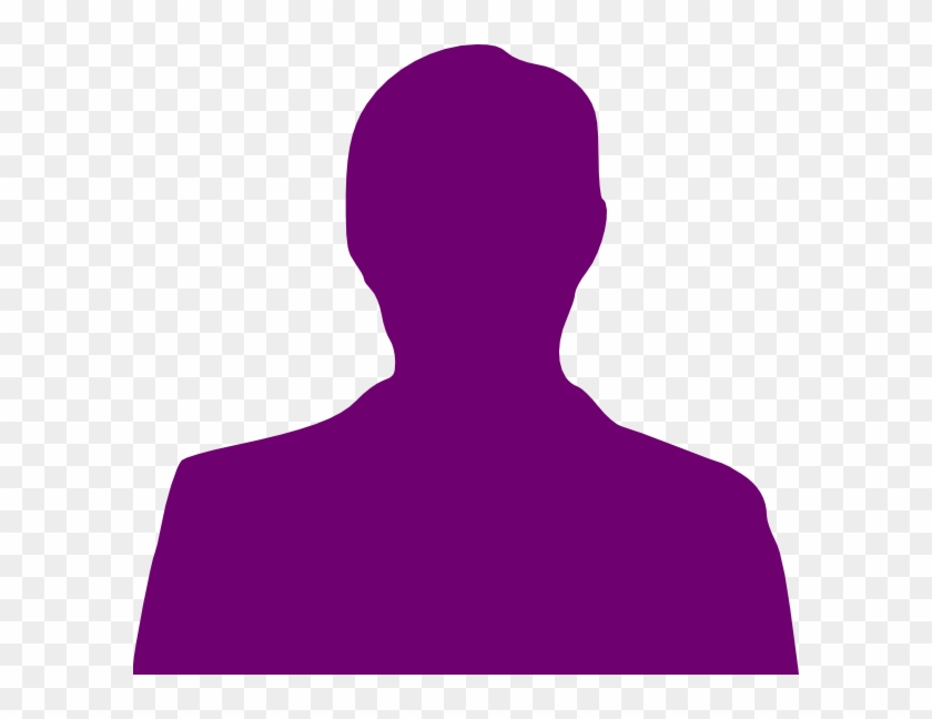 Purple Man Sillhouette Clip Art - Silhouette Man #223715