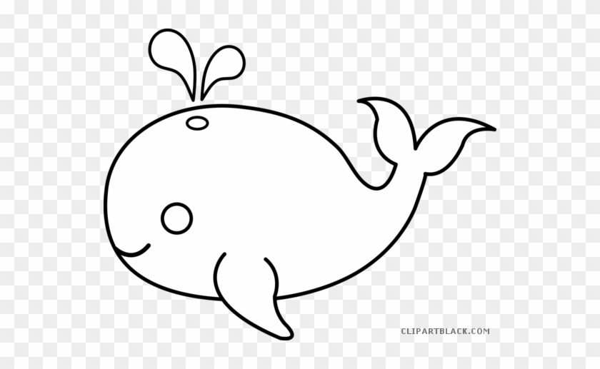 Ocean Animals Animal Free Black White Clipart Images - Whale Cut Out  Template - Free Transparent PNG Clipart Images Download