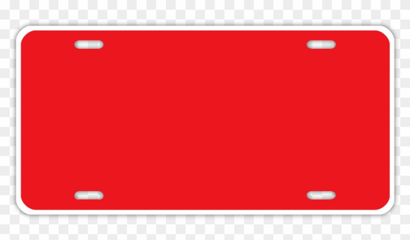 Printable License Plate Template - Blank Red License Plate #223831