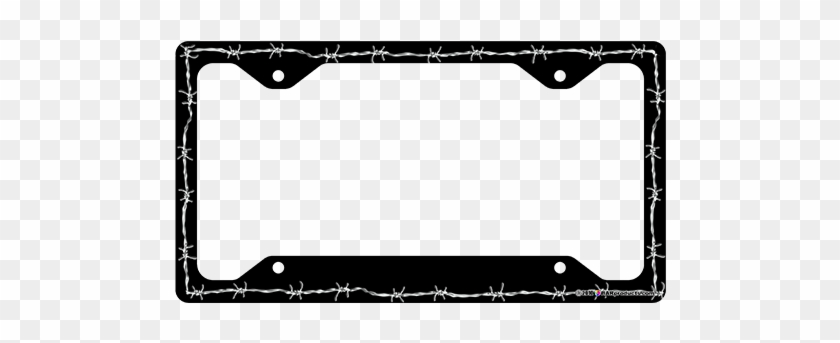 Barbed Wire License Plate Frames - Blank License Plate Clipart #223836