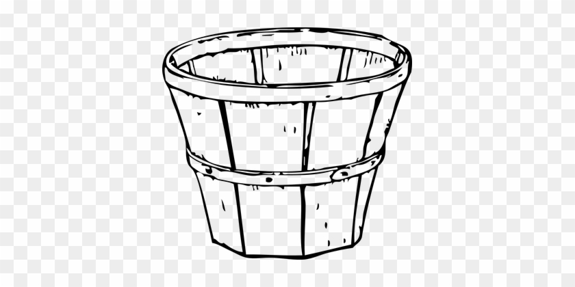 empty basket clip art black and white