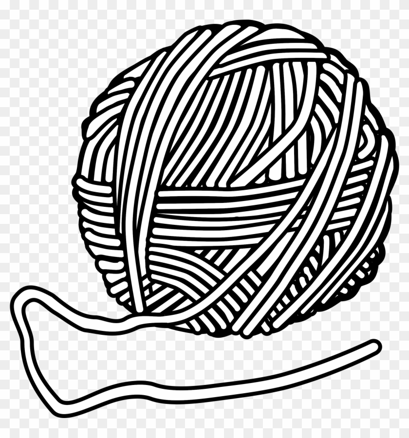 Wool Clipart Black And White - Yarn Black And White #224081