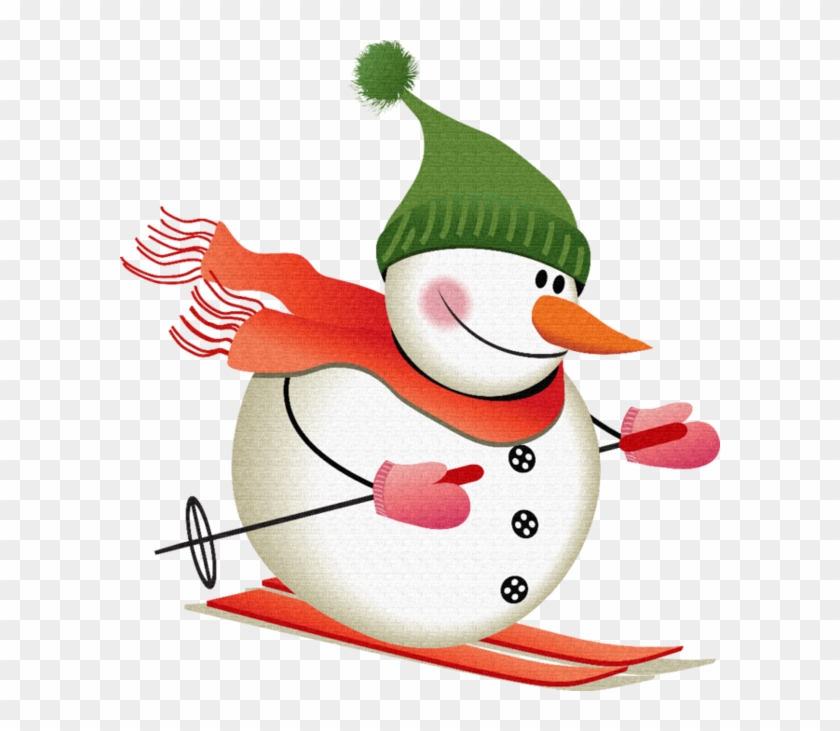 Tubes Noel / Bonhommes De Neiges - Christmas Snowman Fridge Magnets Skiing Sledding Playing #224119