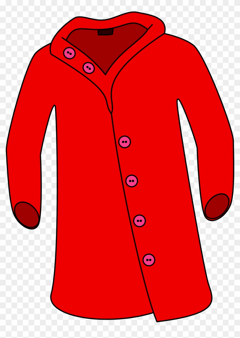 Red Overcoat Clipart Winter Coat - Overcoat #224427