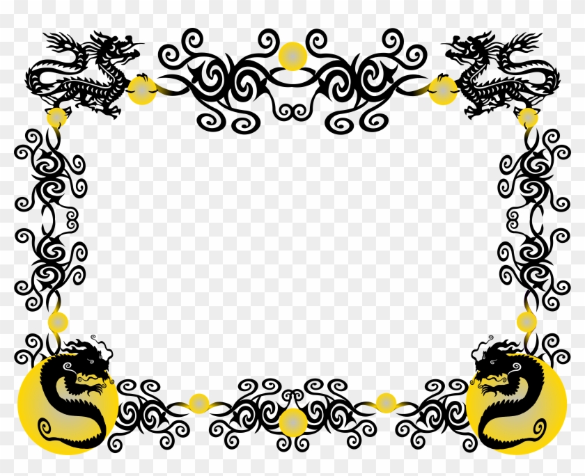 Clipart Free - Dragon Border #224462