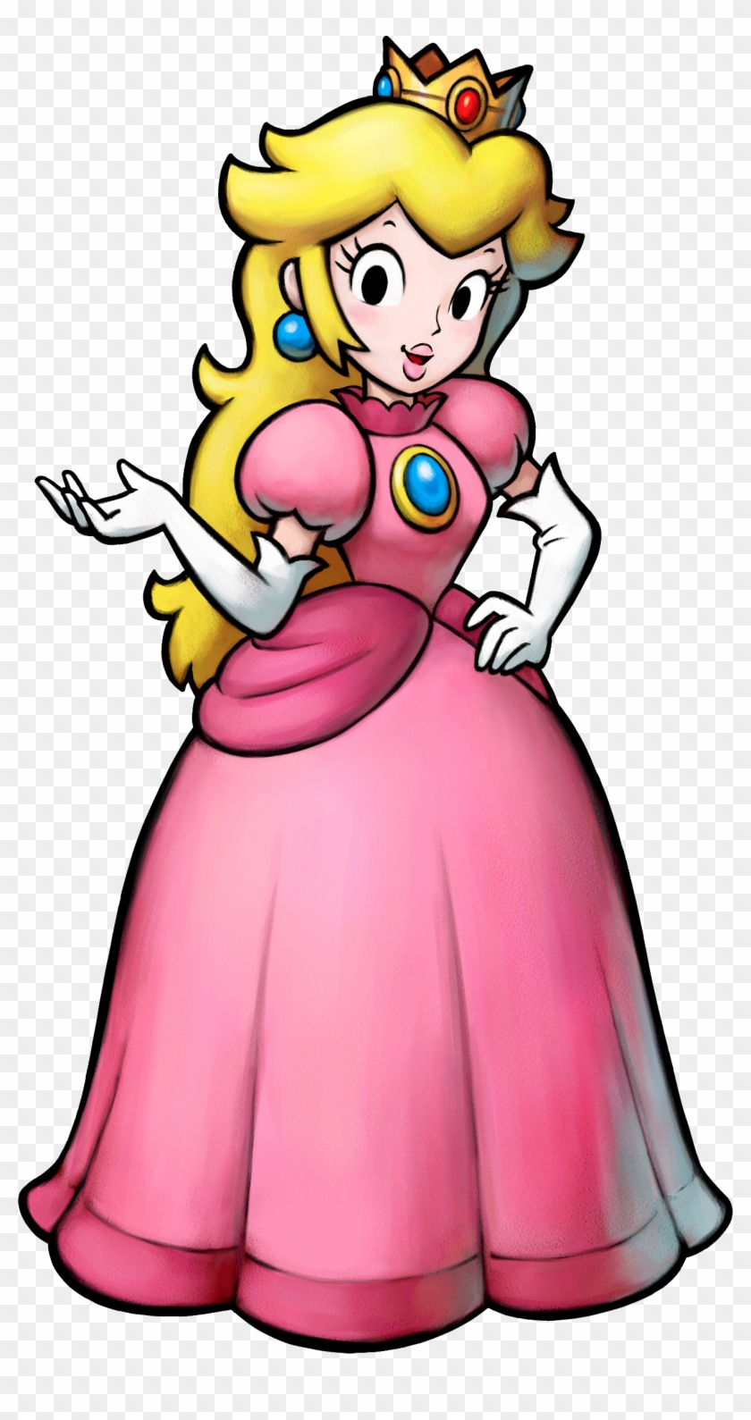 Mario Princess Peach - Princess Peach Mario And Luigi Partners In Time #224641