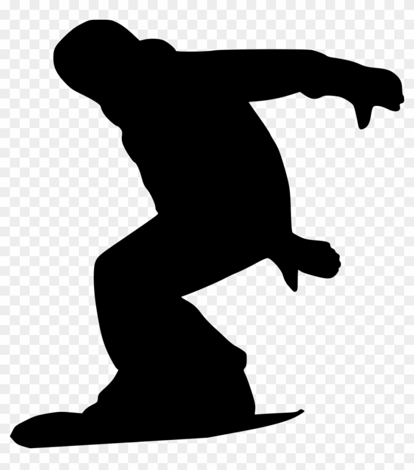 7 Snowboarder Silhouette - Portable Network Graphics #224680