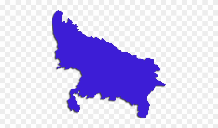 Branch Network - - Outline Map Of Uttar Pradesh #224732