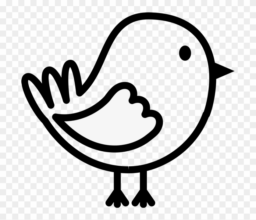 Bird Outline - Stick Man Bird Png #224747
