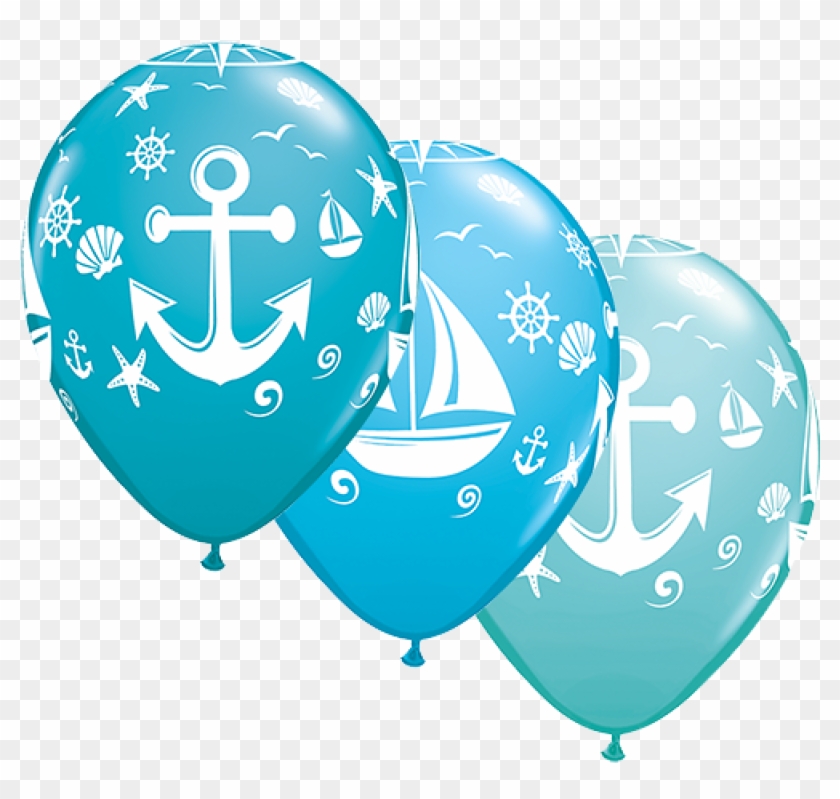 Sailboat & Anchor - 11 Inch Balloons 25pcs #224968