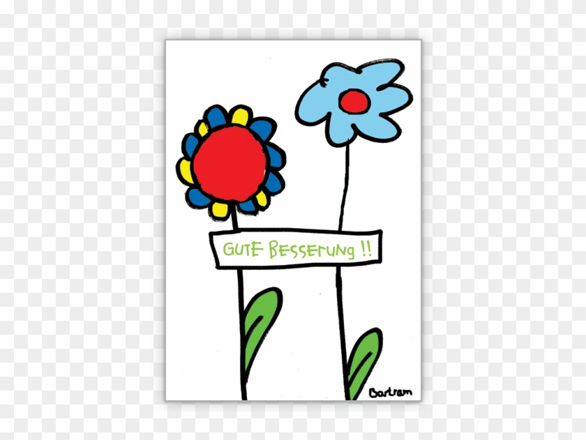 Gute Besserung Blumen Grußkarte - Greeting Card #224998