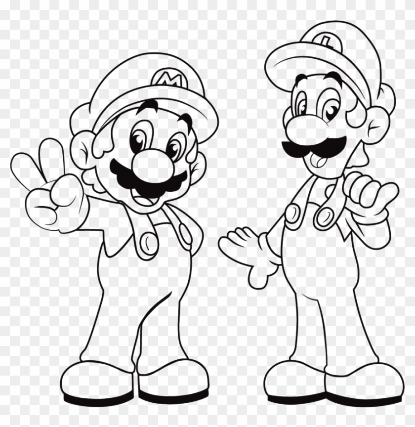 Awesome Mario Coloring Sheets Topic - Super Mario And Luigi Coloring Pages #225016