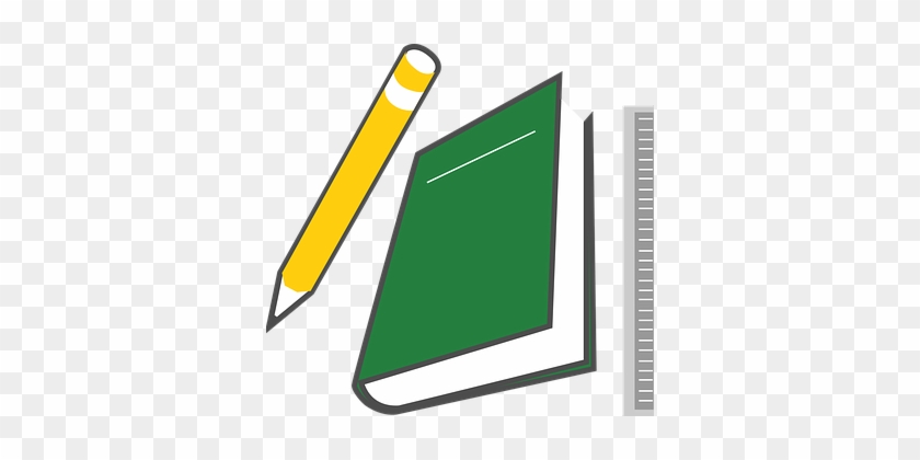 Pencil Book Ruler Learning Educational Sch - Education Clip Art #225175