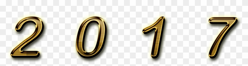 Font, 2017, New Year's Day - 2017 Gold Text Png #225186