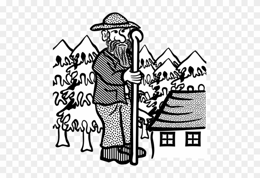 Old Man Clipart - Coloring Book #225214