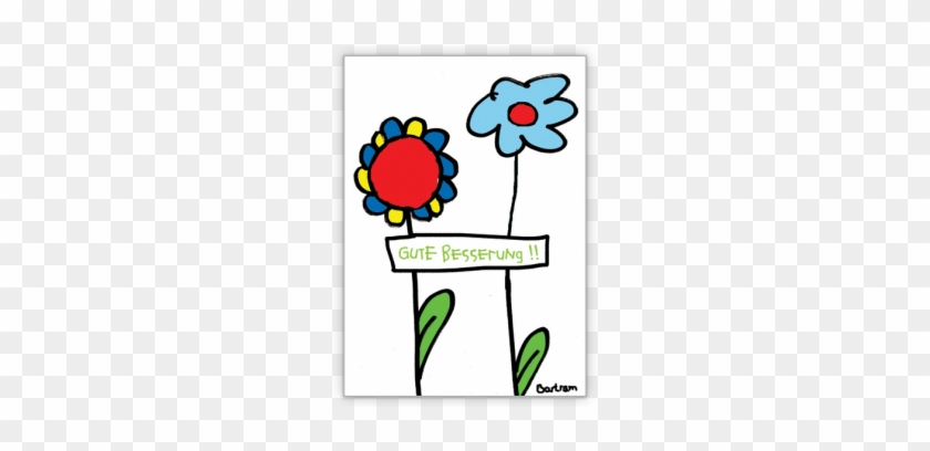Gute Besserung Blumen Grußkarte » Grusskarten Onlineshop - Greeting Card #225253