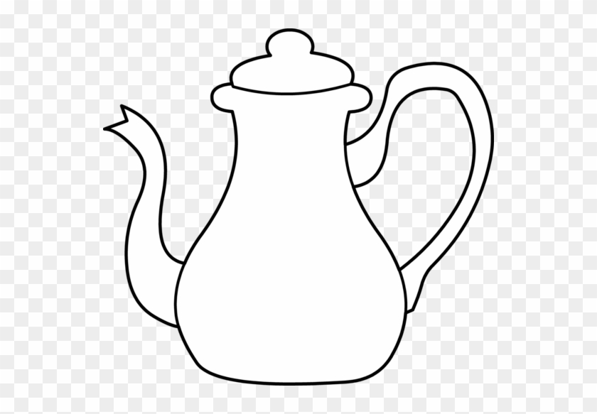 Teapot Outline Coloring Page - Tea Pot Clip Art Black And White #225336