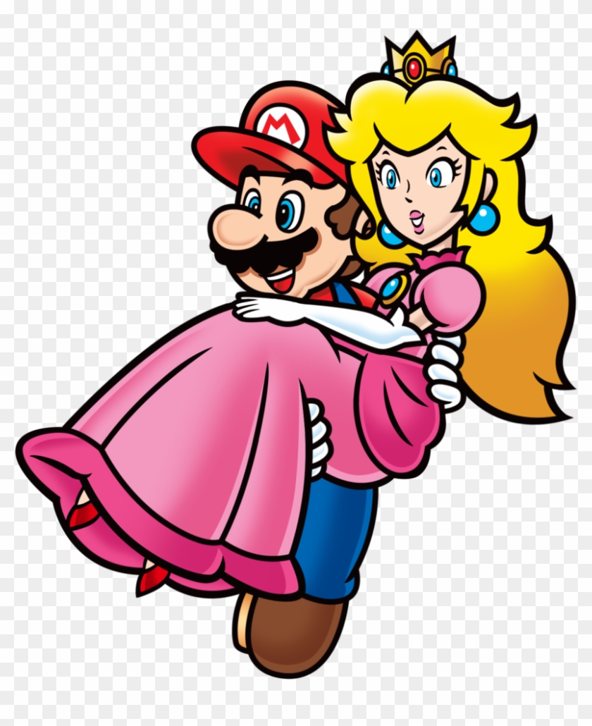 Mario Carrying Peach By Famousmari5 - Mario And Peach Png #225338