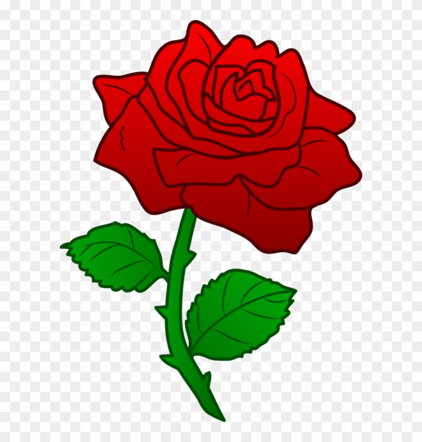 Single Red Rose Clip Art - Single Red Rose Clip Art #225429