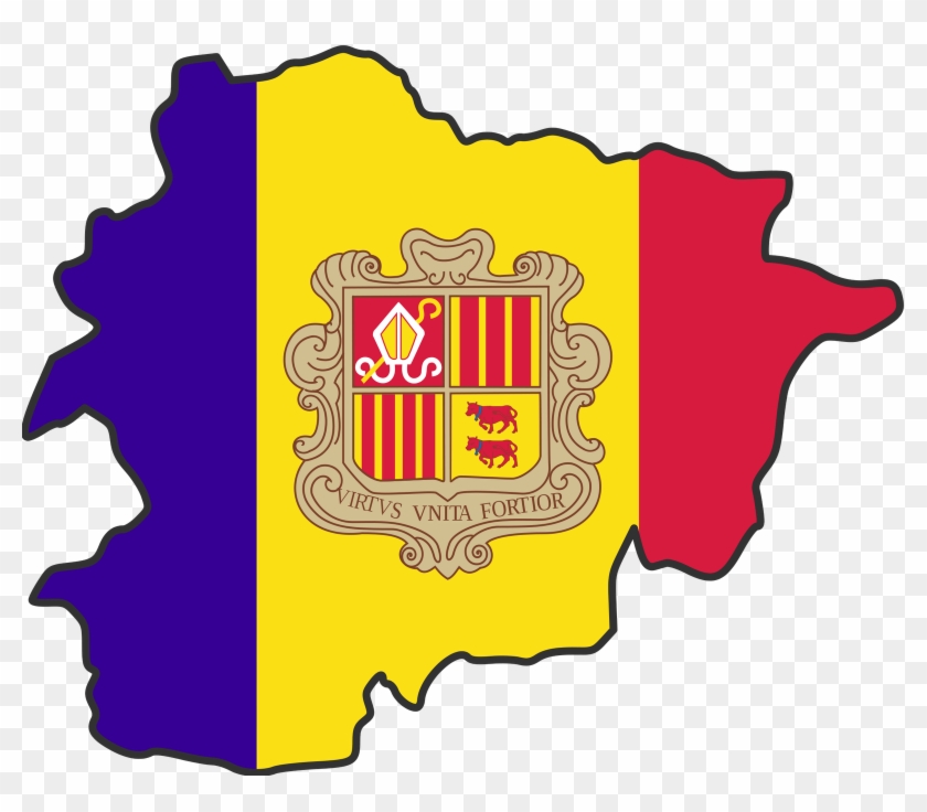 Andorra Map Clipart - Andorra Flag Country #225786