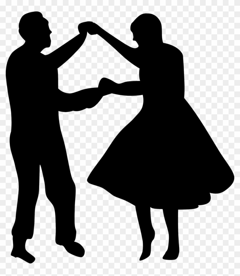 Dancing Couple Fifties Clip Art - Dancing Couple Silhouette #226238