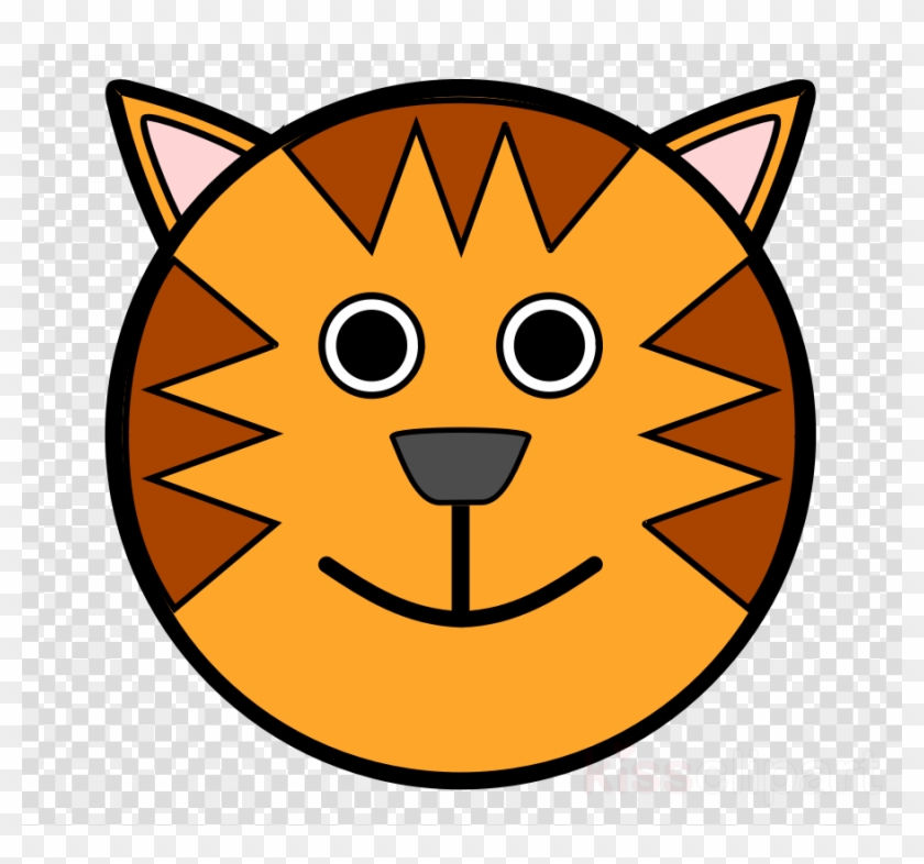 Cartoon Tiger Face Clipart Cat Clip Art - Cat Face Drawing Cartoon #1433999