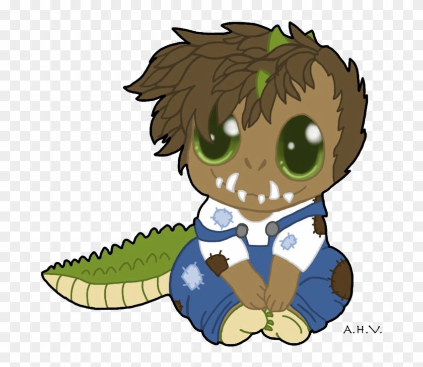 Clipart Alligator Chibi - Alligators #1434025