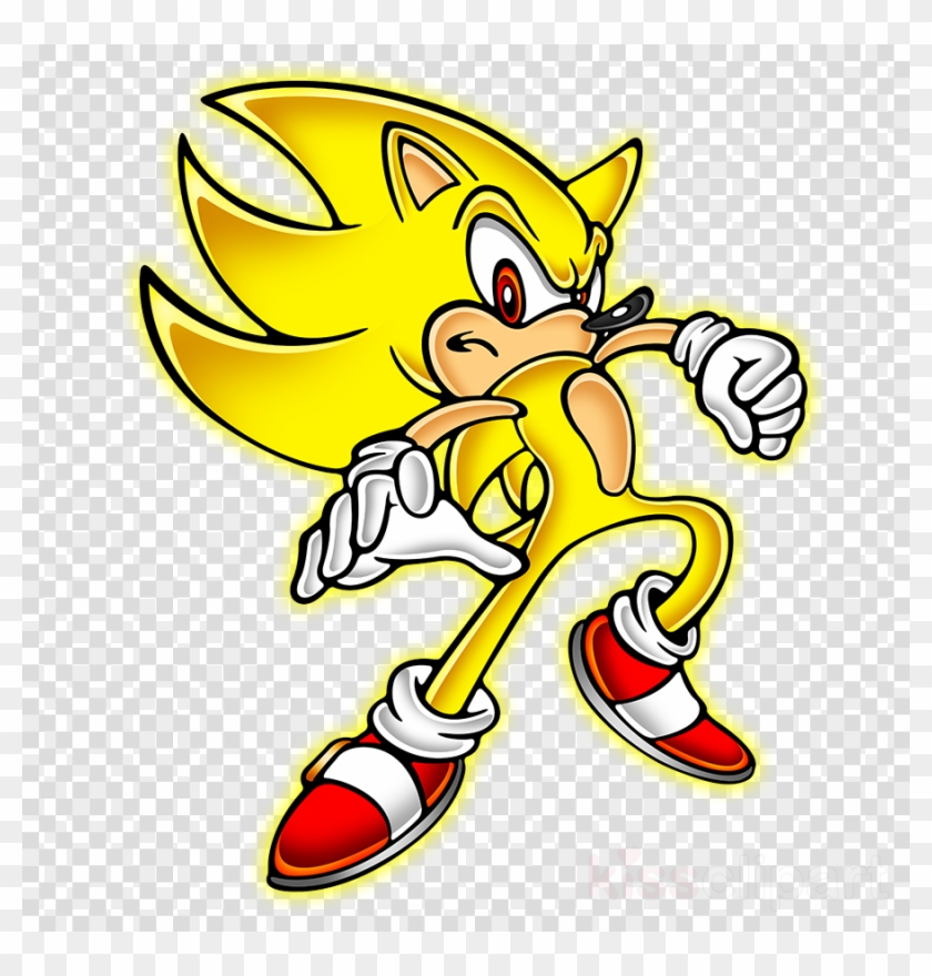 Sonic Yellow Png Clipart Sonic The Hedgehog Knuckles - Super Sonic Musmatta Ill Barn Som Älskar Super Sonic #1434085
